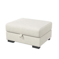 SITZHOCKER Schiefergra Mit Stauraum 69x88x45 Cm Fußbank Für Wohnzimmer - Beige, Holz (69/45/88cm)
