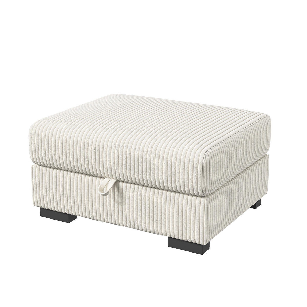 SITZHOCKER Schiefergra Mit Stauraum 69x88x45 Cm Fußbank Für Wohnzimmer - Beige, Holz (69/45/88cm)