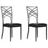 BANKETTSTUHL 2er-Set Schwarz Girard - Schwarz, Metall (41/91/42cm) - Beliani