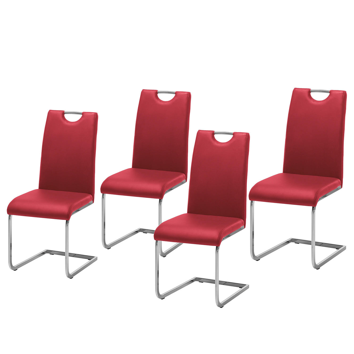 FREISCHWINGER - Metall / Textil - Bordeaux, Kunststoff/Metall (44/97/61cm) - home24