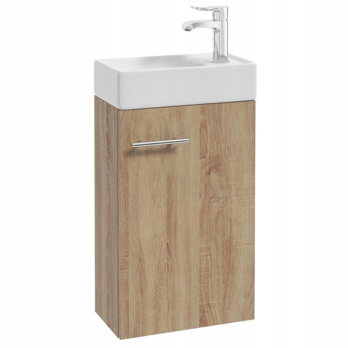 WASCHTISCHKOMBI 39cm mit Waschbecken + Armatur Sonoma-Eiche - Sonoma Eiche, Holzwerkstoff (39/60/21cm) - Stamar