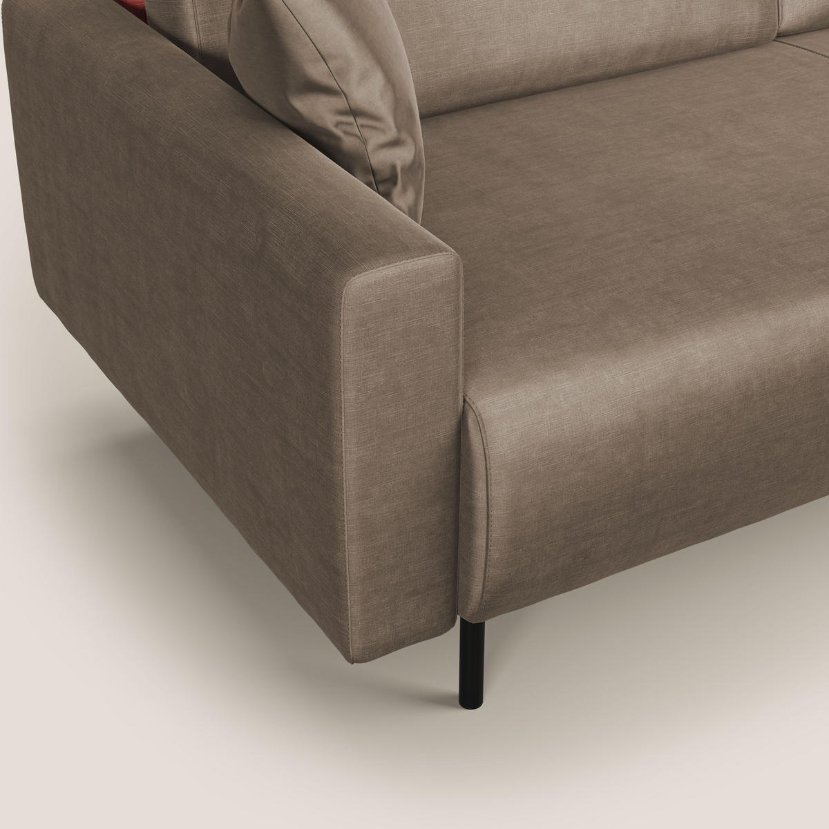 ECKSOFA Arthur - Braun, Textil (224/91cm) - Divani.store