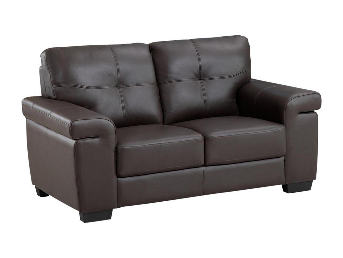 SOFA - 2 Personen - leder - schokoladenbraun Hazel - Braun, Leder (161/89/93cm) - Vente-Unique