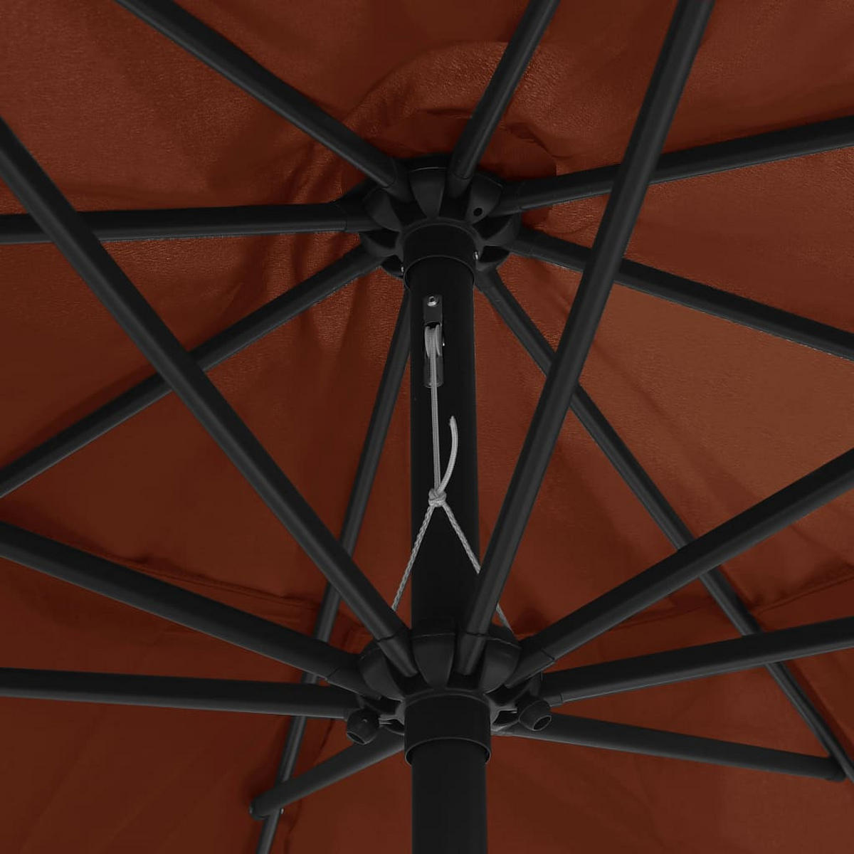 SONNENSCHIRM Mit Metall-Mast 390 Cm Terrakotta - Braun, Textil (390/390cm) - vidaXL