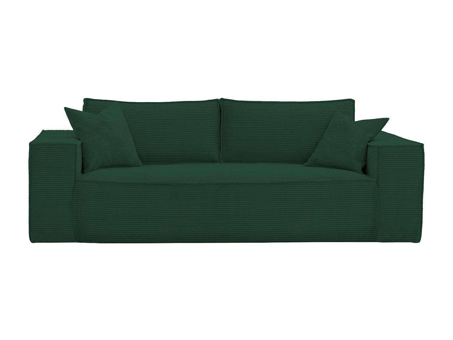 SCHLAFSOFA - 3 Personen - samt - tannengrün Amelia - Waldgrün, Textil (216/80/105cm) - Vente-Unique