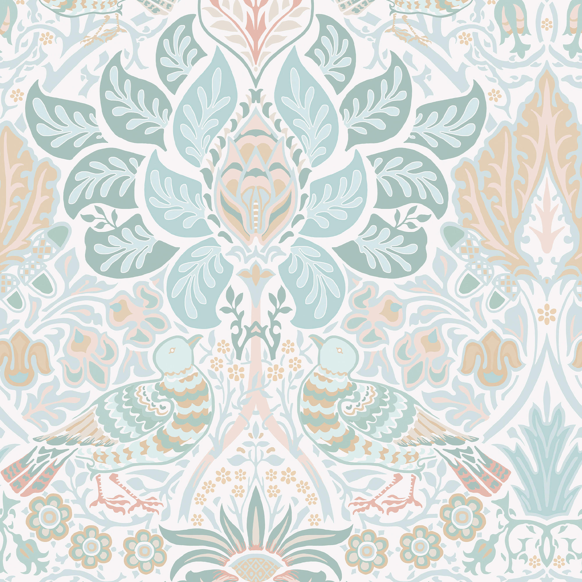 William Morris at Home Vliestapete Blau 52x1000 cm
