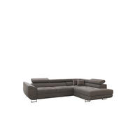 ECKSOFA FALIO L-Form Mit Schlaffunktion Im Modernen Stil Für Das Wohn Und Schlafzimmer Grau Rechts - Grau, Holz/Textil (275/202cm) - Kaiser Möbel