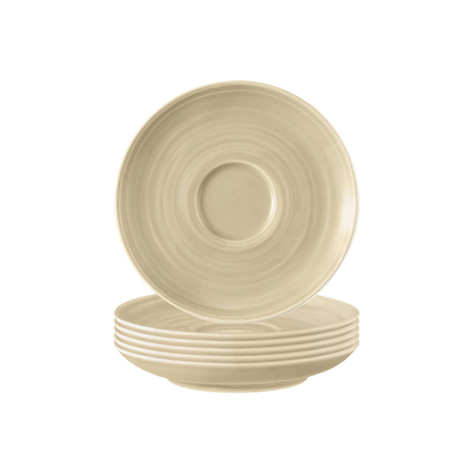 ESPRESSOUNTERTASSEN Terra Sandbeige ø 12 cm 6er Set - Beige, Keramik (12cm) - Seltmann Weiden