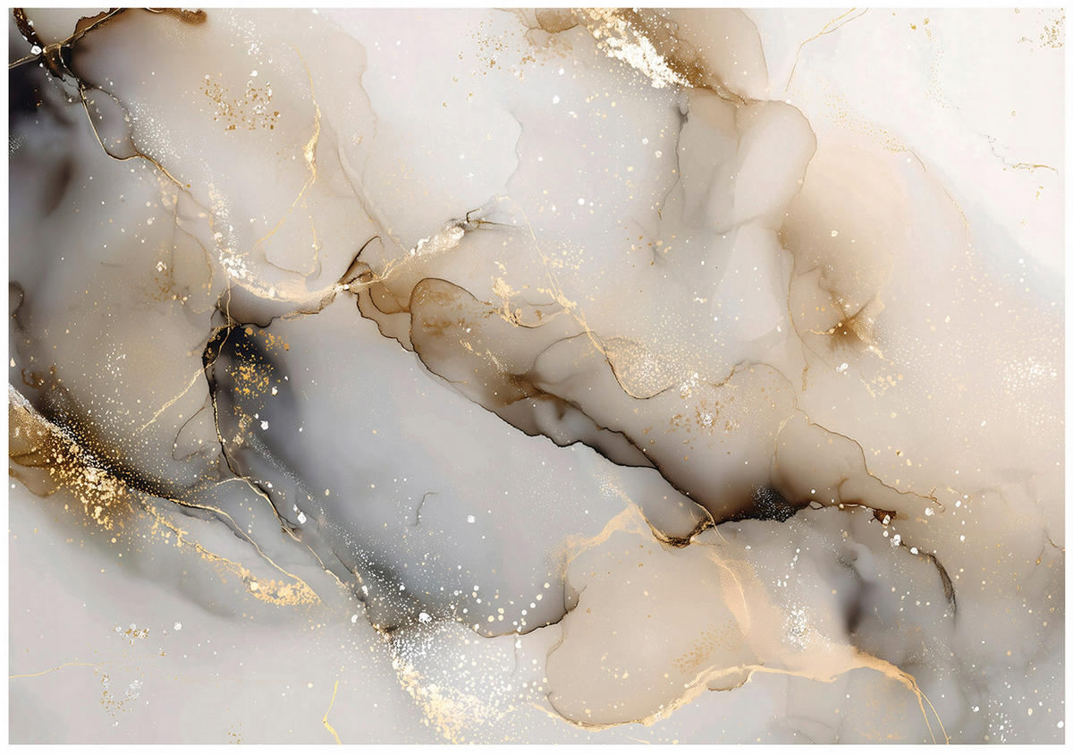 FOTOTAPETE Marmor Glamour Beige 350x250 cm - Multicolor, Papier (350/250cm) - Wallarena