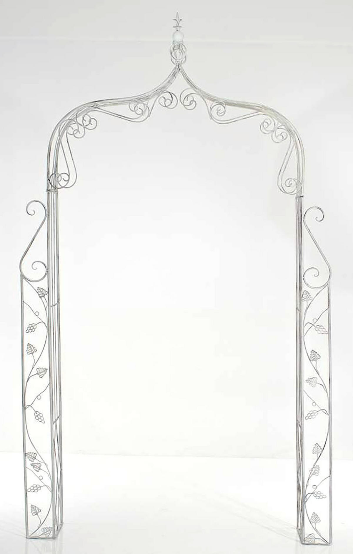 ROSENBOGEN Metall Antik Weiß - Weiß, Metall (143/248/30cm) - CLP