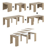 TISCH Ausziehbar Eiche 51/90/78 cm - Braun, Holzwerkstoff (90/78/51cm) - DMORA