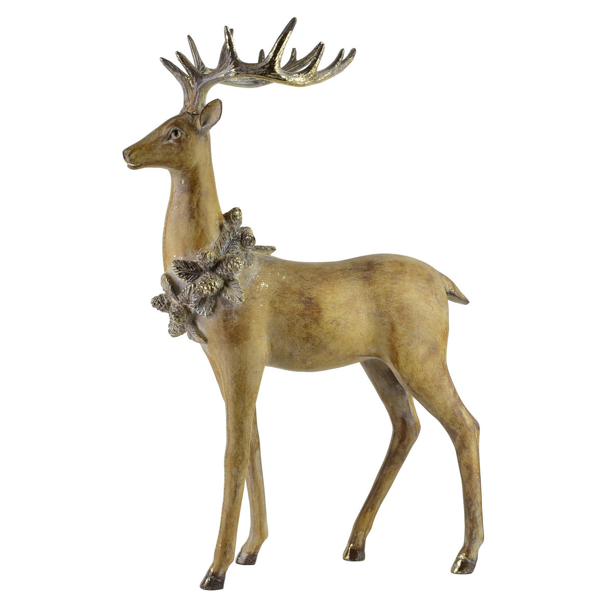 DEKOFIGUR Santa Lila Braun 32x15,5x50,5 cm Kunststoff - Braun, Kunststoff (15.5/50.5/32cm) - Mondex
