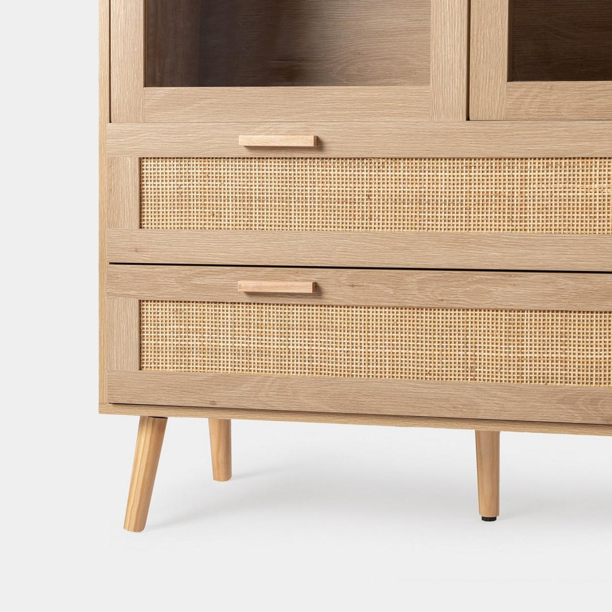 VITRINENSCHRANK DOPPELTER Tahiti Natürlich 100 cm x 170 cm - Naturfarben, Holzwerkstoff (100/170/40cm) - Klast Home