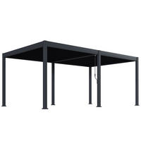LAMELLENDACH-PERGOLA Oasis 3,6 x 6 m Anthrazit Aluminium - Grau, Kunststoff (80/175/120cm) - Green Spirit