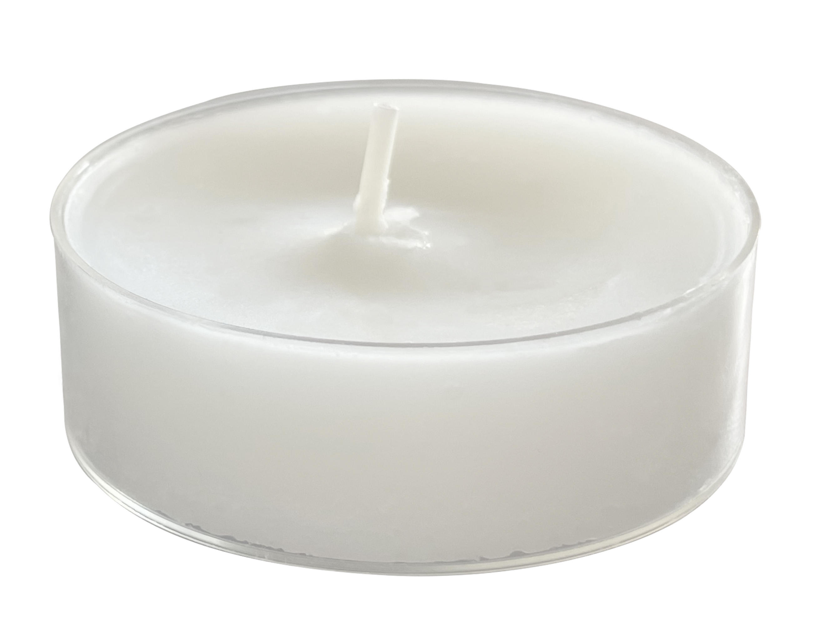 MAXI-TEELICHTE PC-Cup Weiß, 8 Stunden, 12 Stück - Weiß, Paraffin (5.6/2.1/5.6cm) - Wiedemann Kerzen