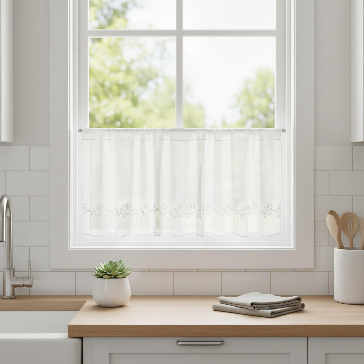 KLEMMSTANGE / SCHEIBENSTANGE Flexo 80-120 cm, 8 / 6 mm Ø, Silbergrau - Alufarben, Kunststoff/Metall (120cm) - INTERDECO