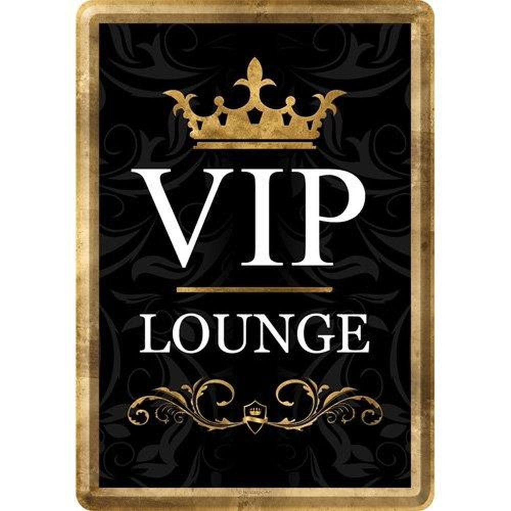 MINIBLECHSCHILD 10/14 cm Achtung VIP Lounge - Multicolor, Metall (10/14/0.1cm) - Nostalgic-Art