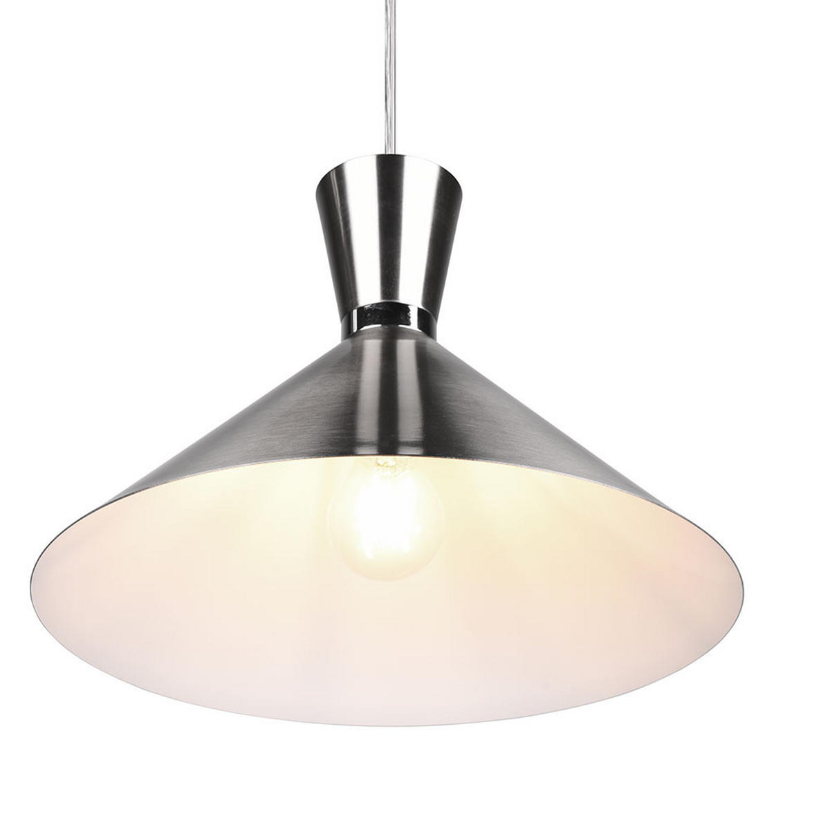 HÄNGELEUCHTE Metall Silber Matt - Silberfarben, Metall (35/35/150cm)