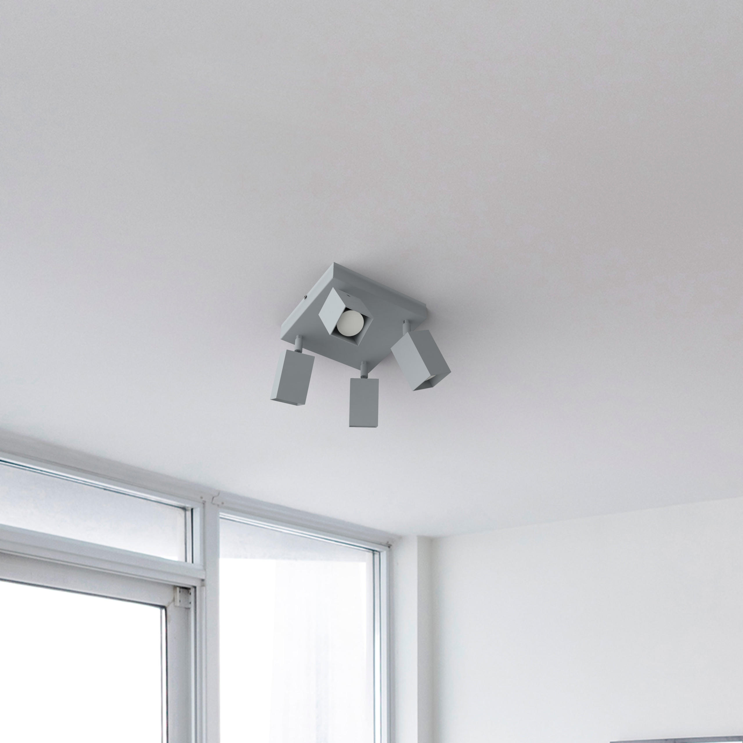 DECKENLEUCHTE - Grau, Metall (25/25/18cm) - Lumicom