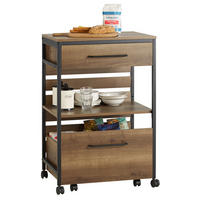 SERVIERWAGEN Vintage - Braun, Holzwerkstoff/Metall (60/90/45cm) - SoBuy