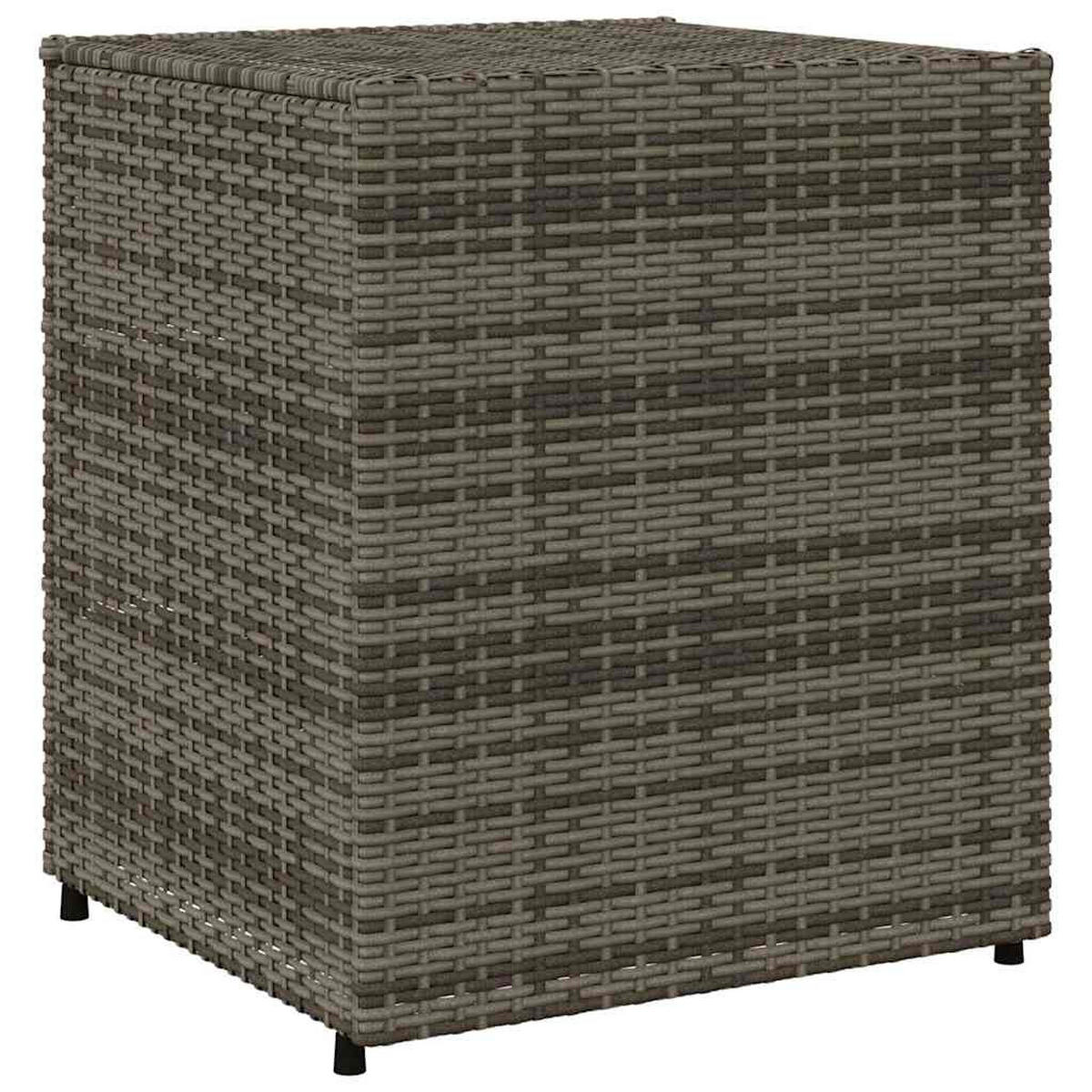 GARTENSCHRANK mit 3 Schubladen, 55/59/69 cm, aus Poly Rattan, Grau - Grau, Naturmaterialien (59/69/55cm) - vidaXL