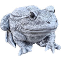 STEINFIGUR Frosch naturgetreu frostfest Steinguss - Grau, Stein (14/13/23cm) - stoneandstyle