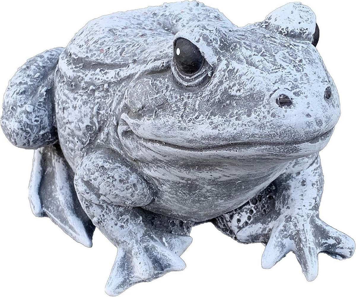 STEINFIGUR Frosch naturgetreu frostfest Steinguss - Grau, Stein (14/13/23cm) - stoneandstyle