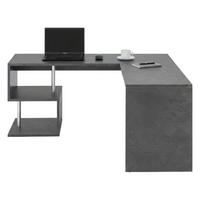 ECKSCHREIBTISCH Schiefer 60/160/78 cm - Grau, Holzwerkstoff (60/160/78cm) - DMORA