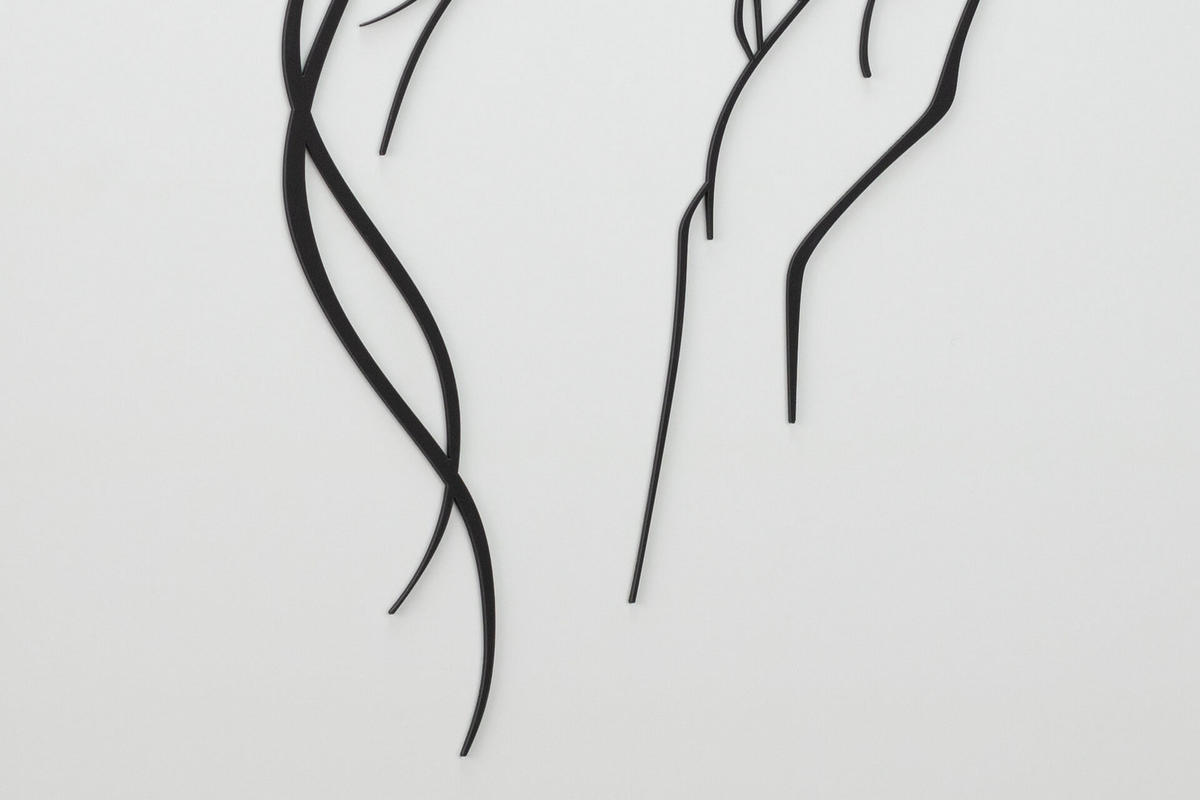 WANDBILD Schwarz 50/70 cm - Schwarz/Weiß, Glas (1.65/70cm) - KUNSTLOFT