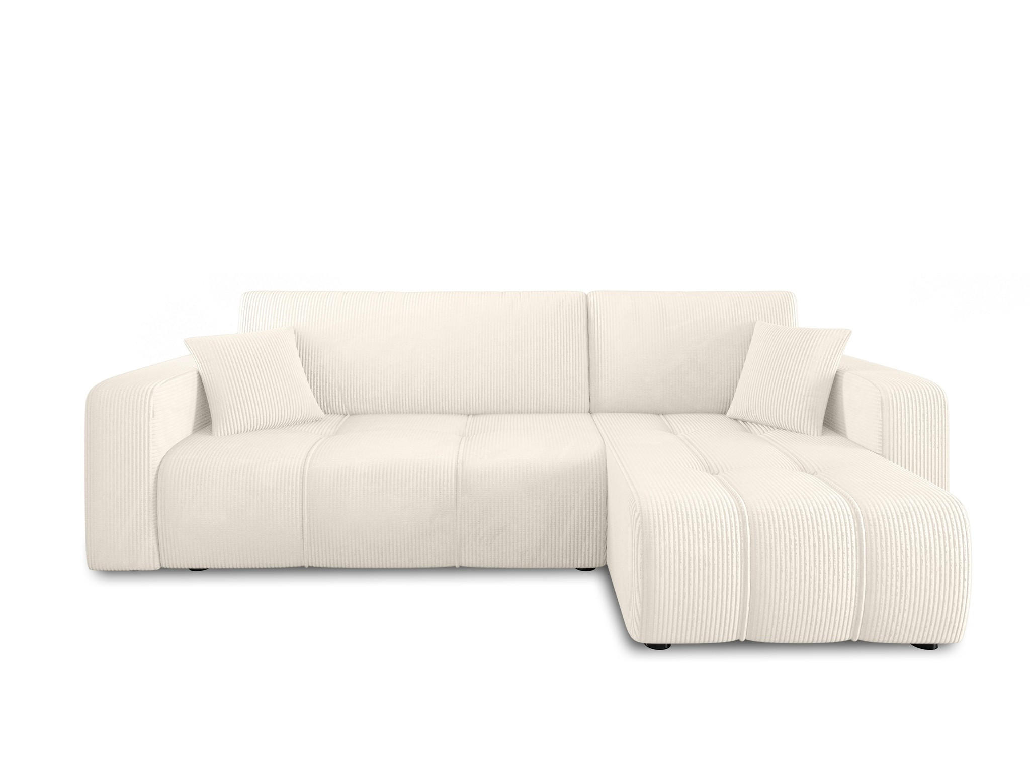 ECKSOFA Dagny Mit Schlaffunktion - Creme, Holzwerkstoff/Textil (248/146cm) - Fun Möbel