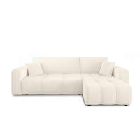 ECKSOFA Dagny Mit Schlaffunktion - Creme, Holzwerkstoff/Textil (248/146cm) - Fun Möbel