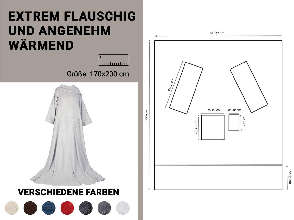 KUSCHELDECKE, 170x200 cm, 100% Polyester, Weiß - Silberfarben, Textil (170/200cm) - Zollner