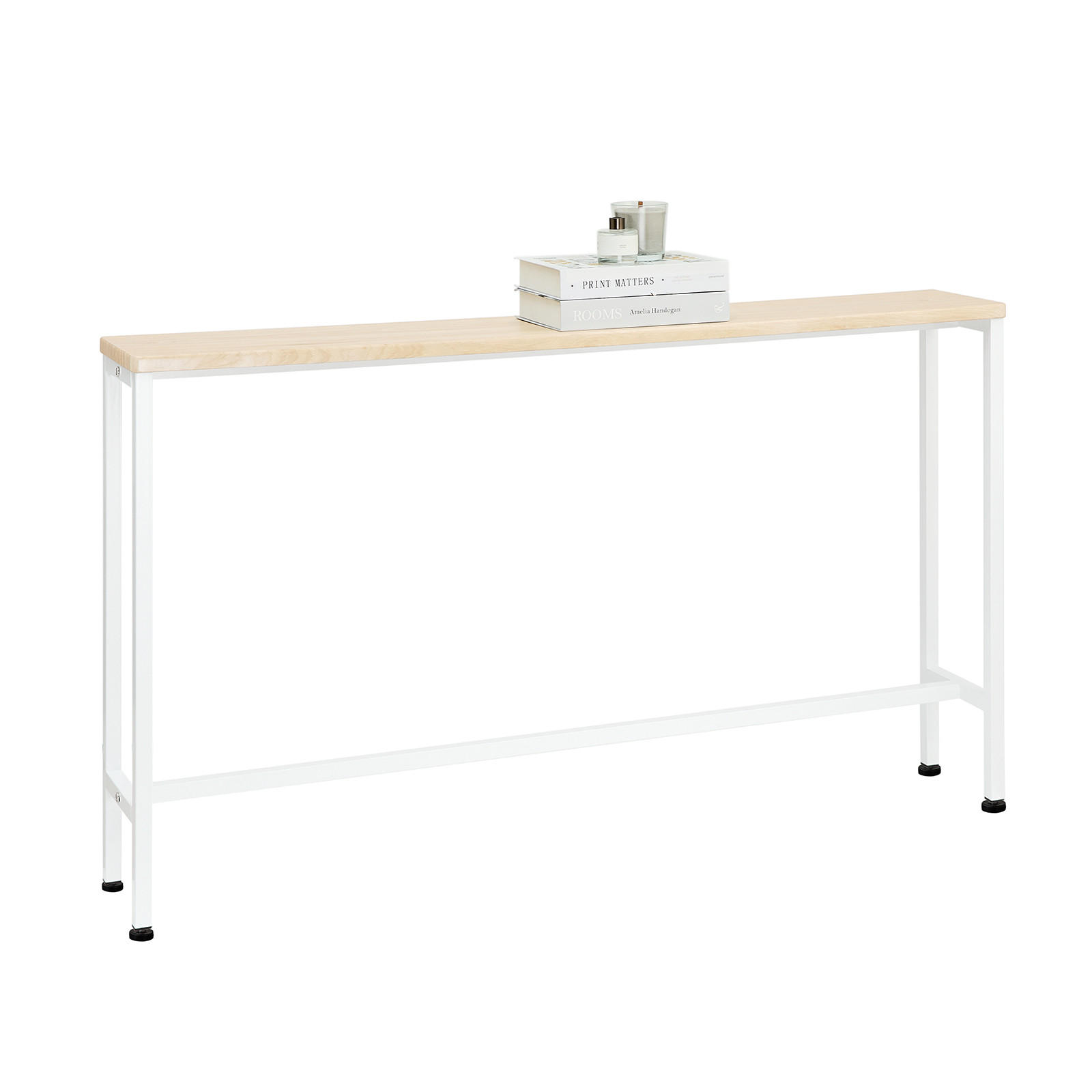KONSOLENTISCH Weiß - Naturfarben, Holzwerkstoff/Metall (20/120/65cm) - SoBuy