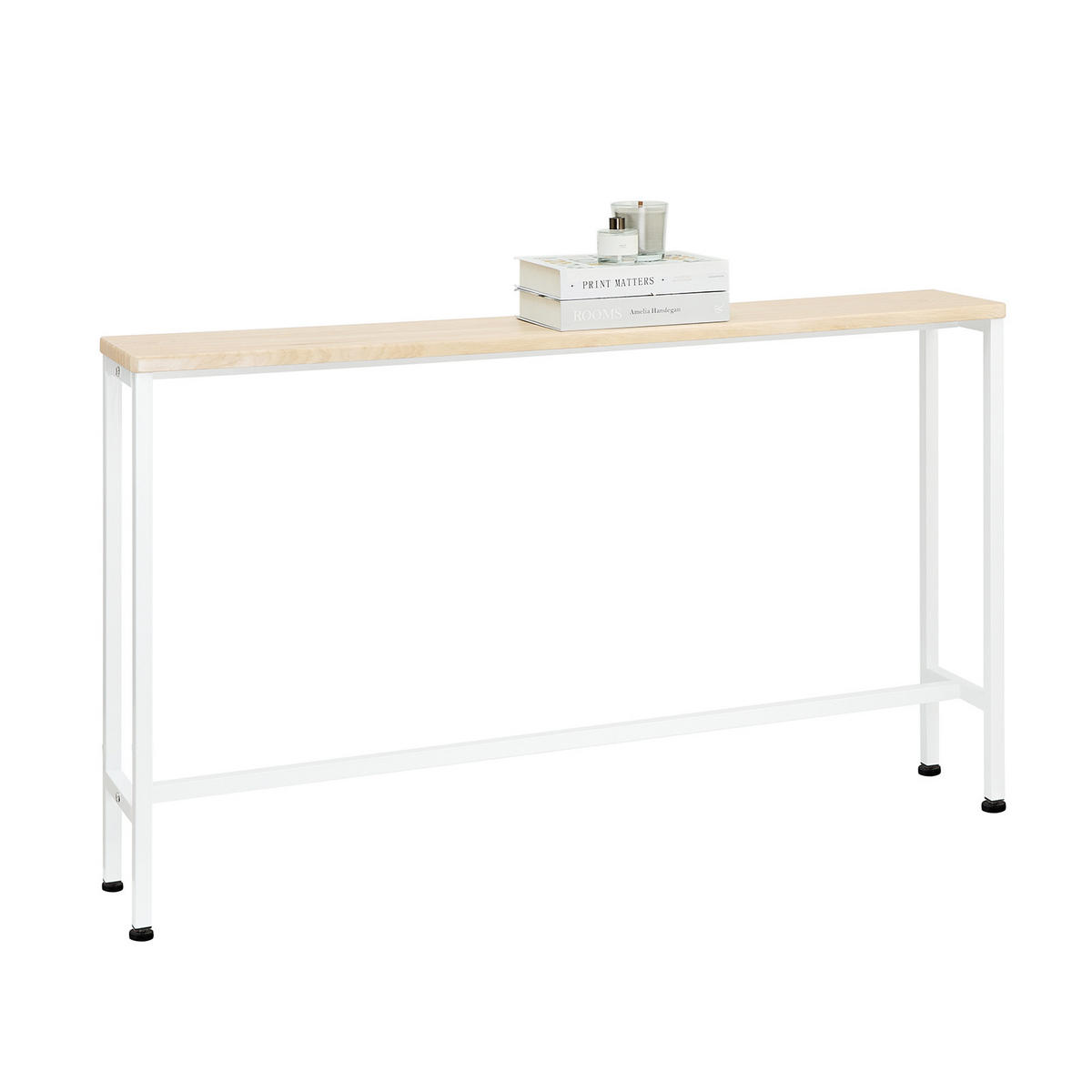 KONSOLENTISCH Weiß - Naturfarben, Holzwerkstoff/Metall (20/120/65cm) - SoBuy