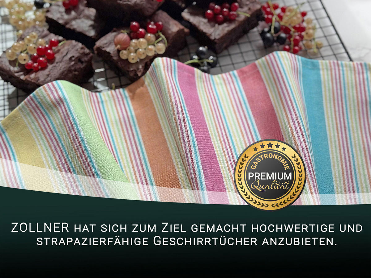 GESCHIRRTÜCHER, 5er-Set, 50x70 cm, 100% Baumwolle, bunt - Multicolor, Textil (50/70cm) - Zollner