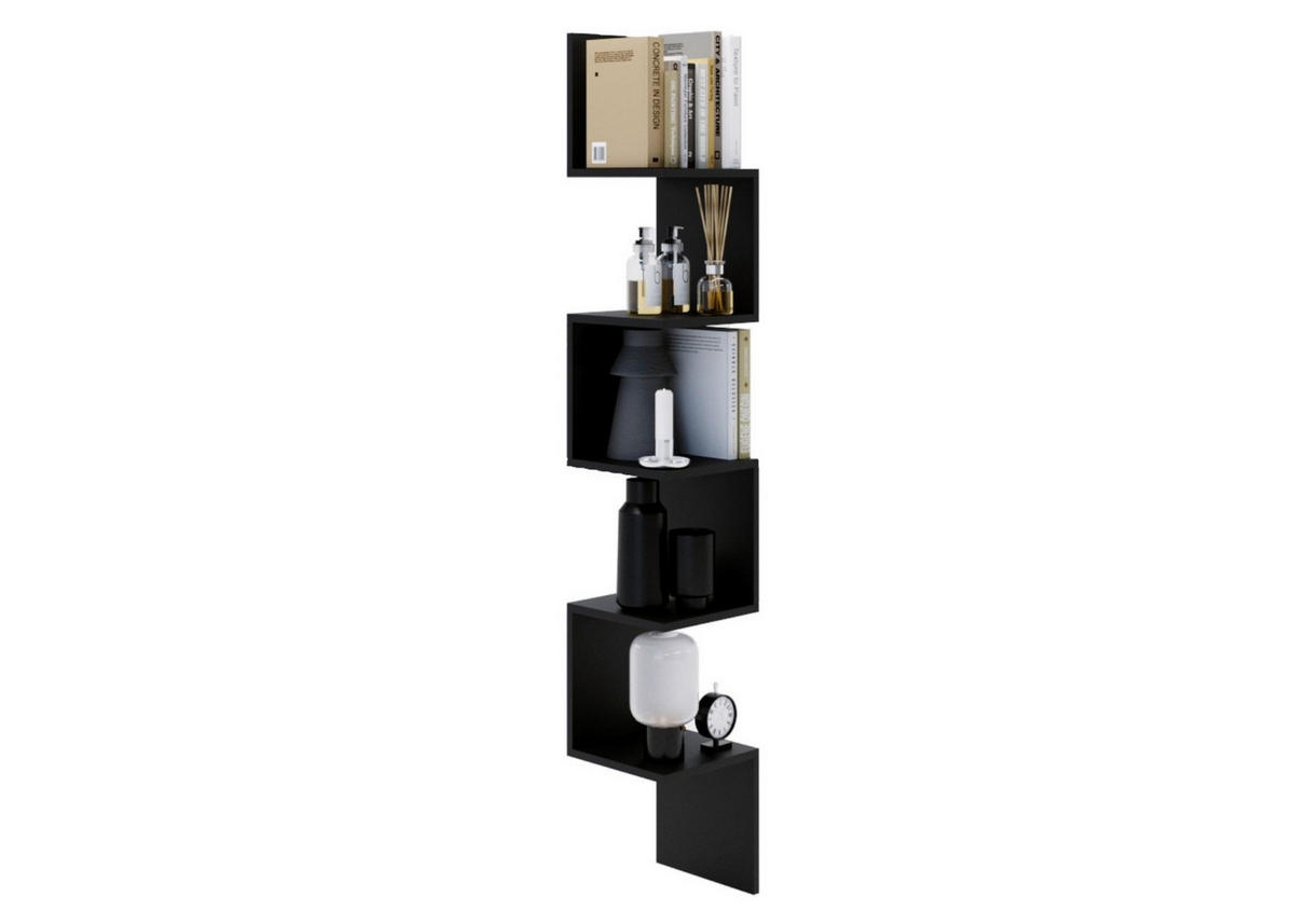 WANDREGAL Schwarz 159/22/28cm - Schwarz, Holzwerkstoff (28/159/22cm) - CraftPAK