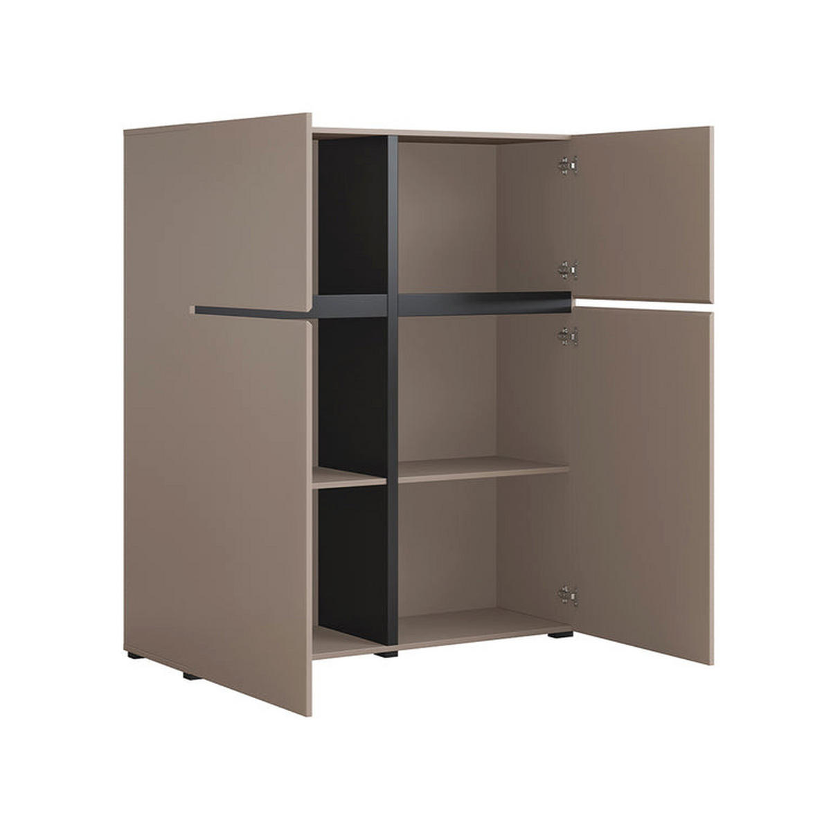 SIDEBOARD Lilia Taupe - šedohnědá, kompozitní dřevo (119/139/40cm) - Petits-meubles