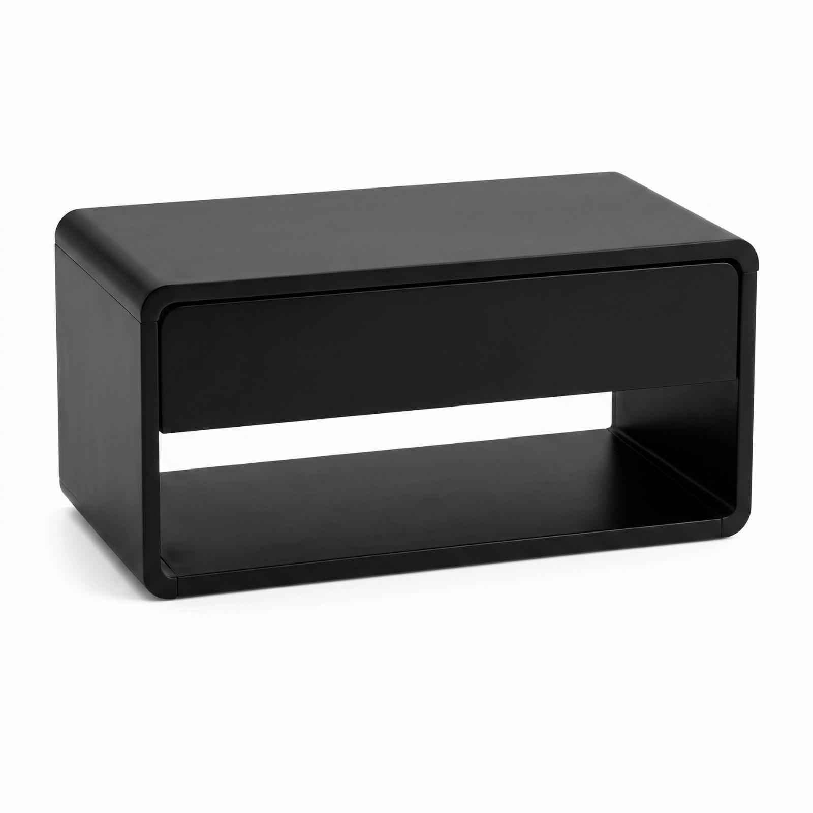 Scena Living Wand-Nachttisch Schwarz 25x21x46 cm
