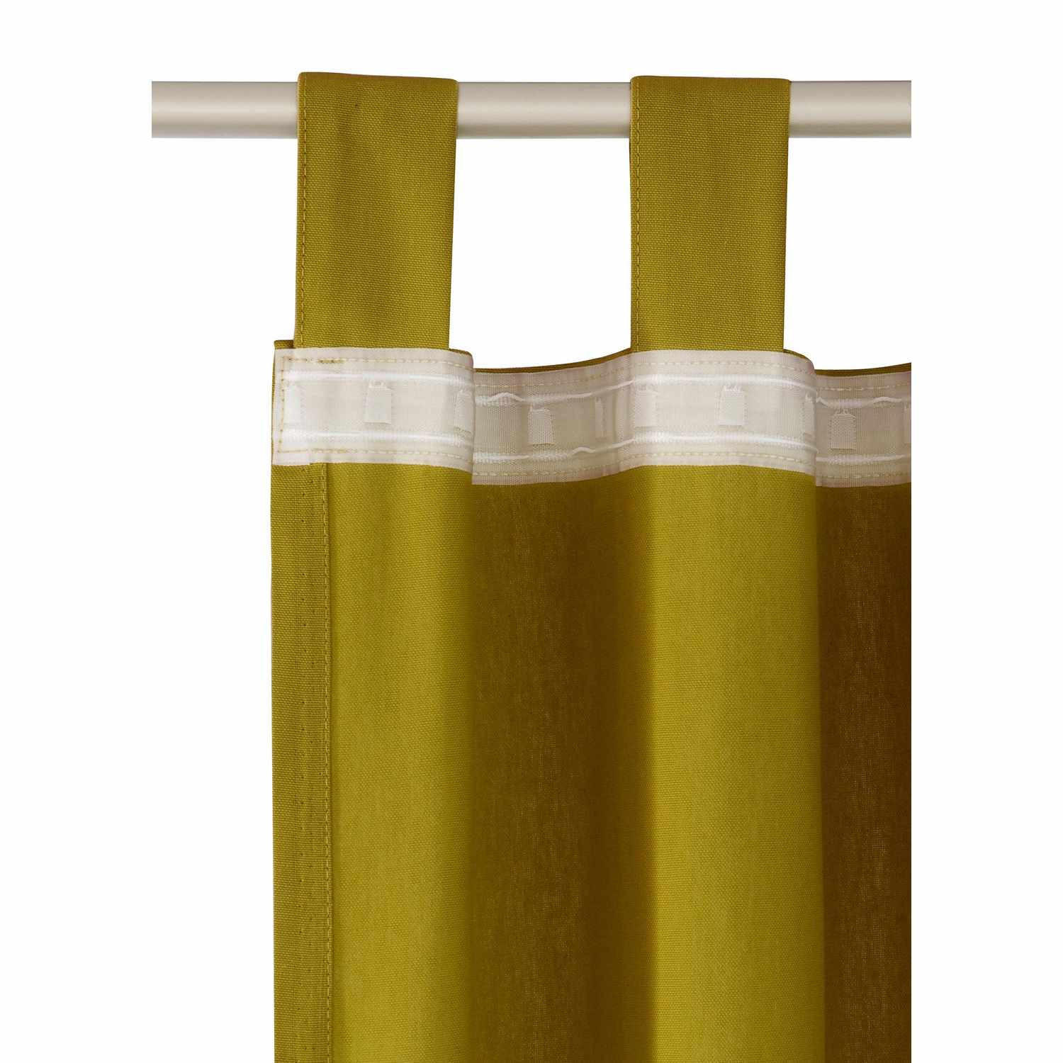 SCHLAUFENVORHANG IM UNI DESIGN DOVE Blickdicht - Waldgrün, Textil (140/0.5/255cm) - Tom Tailor