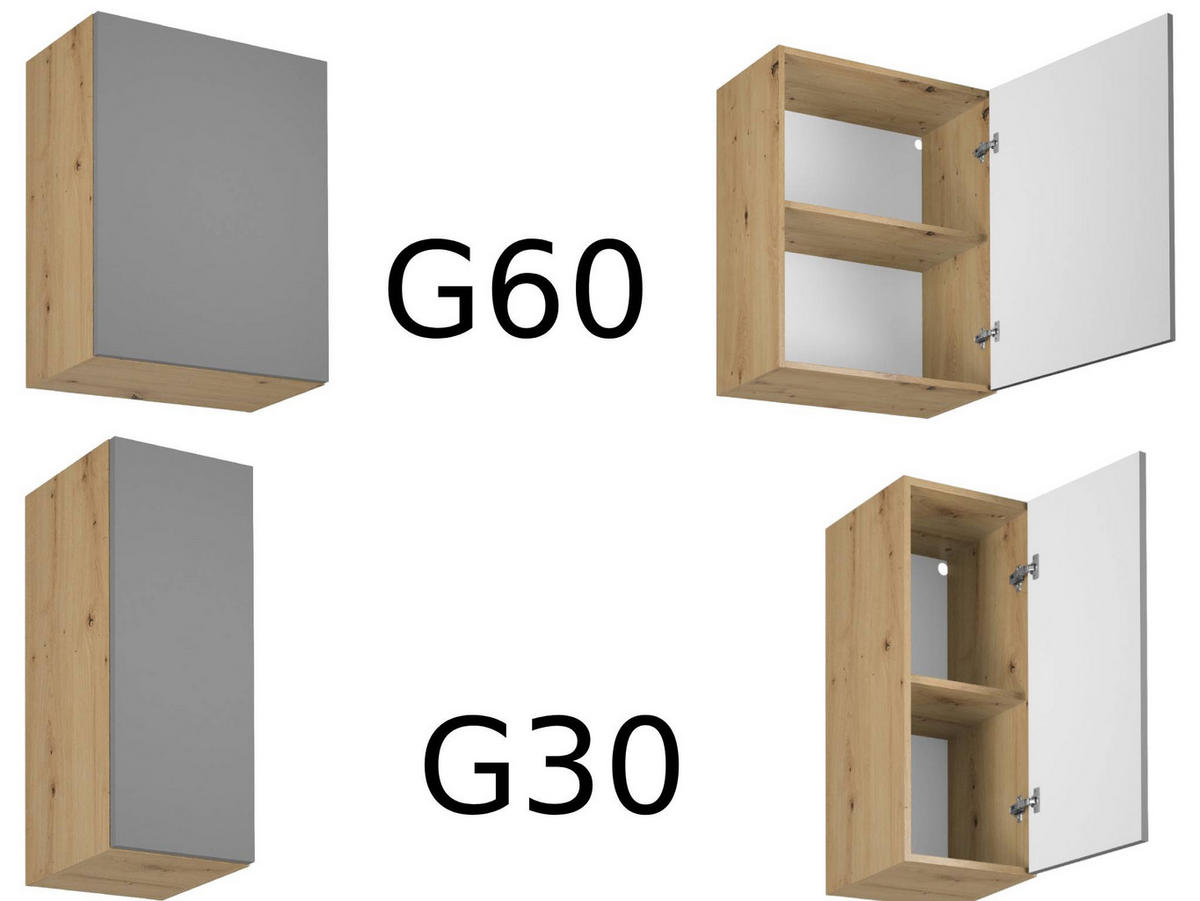 WINKELKÜCHE 390 × 260 cm - Langen K106-M860 - in Beige / Matt - Beige/Schwarz, Holz/Holzwerkstoff (390/260/212cm)