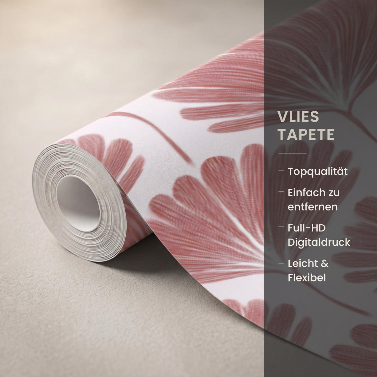 TAPETE - Fächer - Motiv - Terra - 400x220 cm - Rotbraun, Papier (400/220cm) - OnlyWow