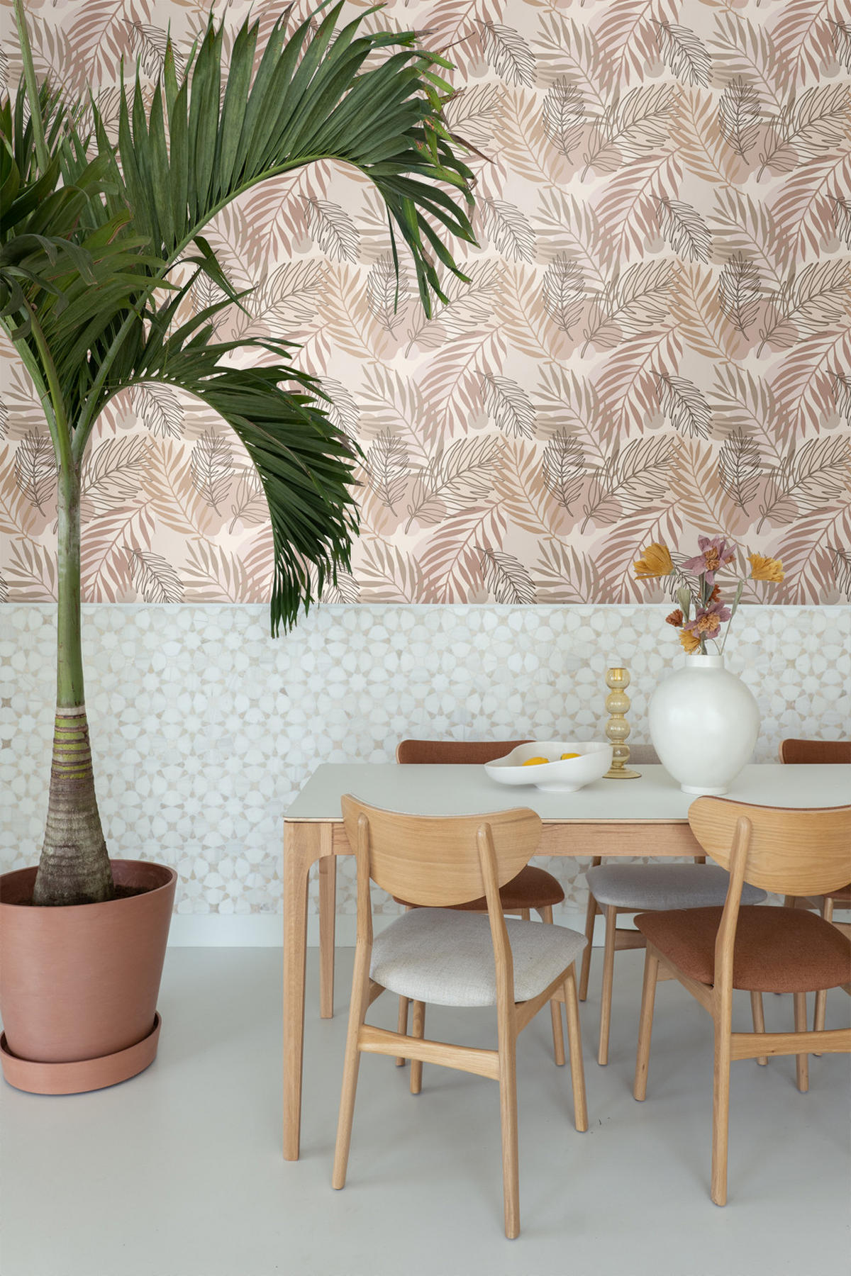 TAPETE Blätter 50 x 900 cm - Beige, Papier (50/900cm) - ESTAhome