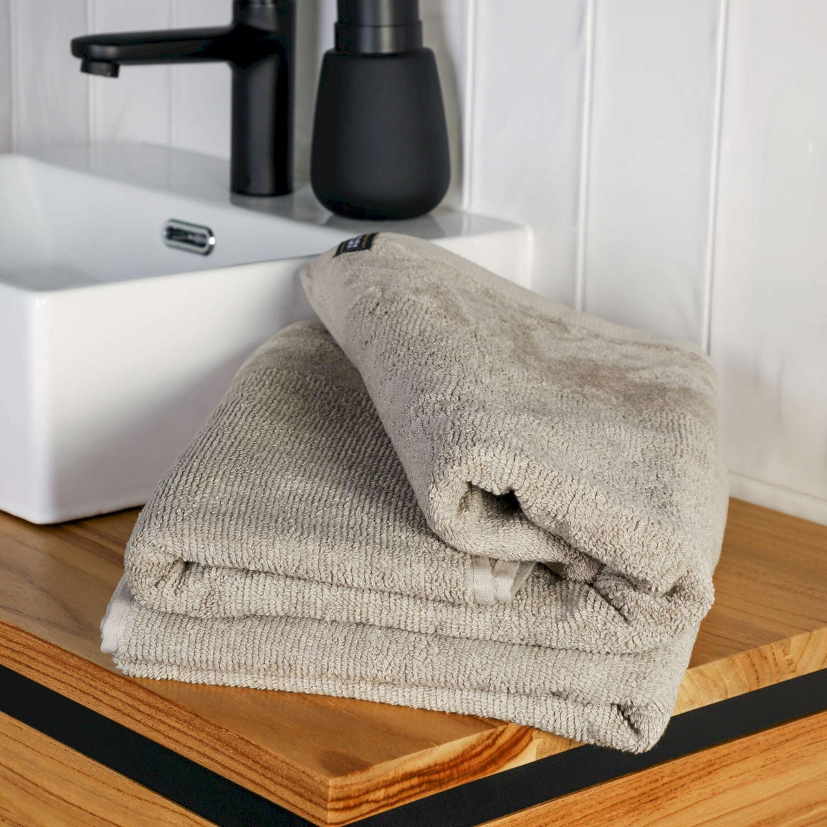 BADETUCH SENSE-2 - Sandfarben, Textil (100/150cm) - Schöner Wohnen