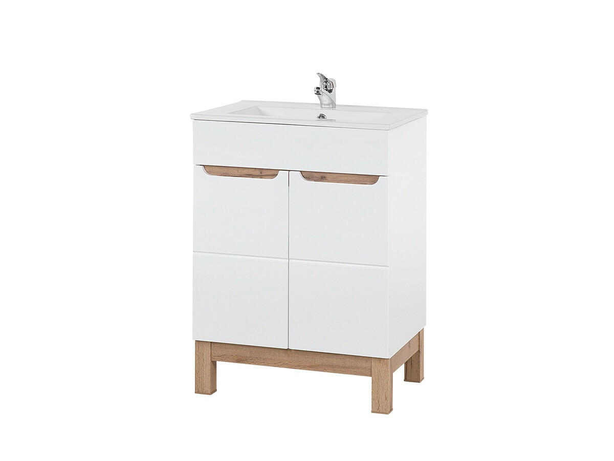 WASCHTISCHKOMBI 60 cm 3Teile - Bali White B BM17 in Weiß - Weiß, Holz (60/84/46cm)