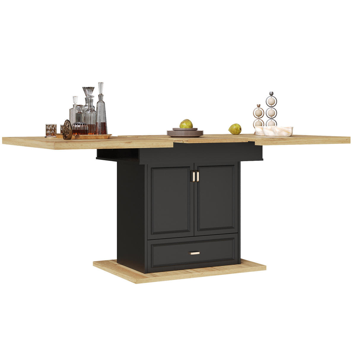 AUSZIEHTISCH Holzoptik 110-140/80/75 cm - Naturfarben, Holz (80/110/75cm) - PANGIVO