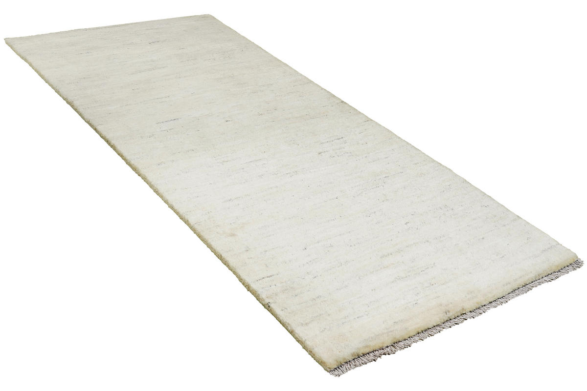 GABBEH-TEPPICH handgeknüpft Beige 204/86 cm Schurwolle - Beige, Textil (86/204cm) - Looma