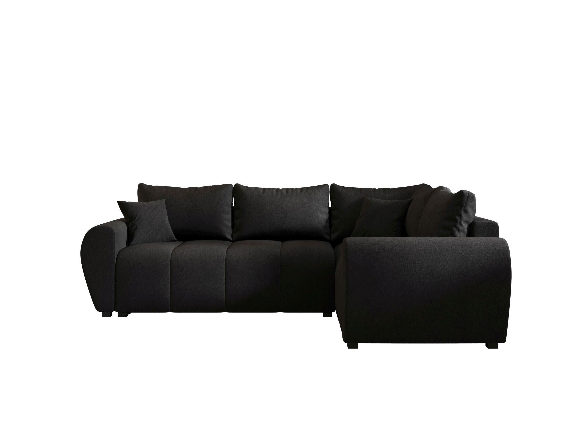 ECKSOFA MOLISA L PLUS Cosmic 100 Rechts mit Schlaffunktion - Schwarz, Textil (235/175cm) - Bedante