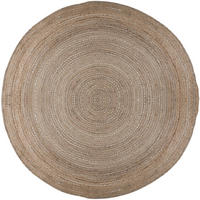 TEPPICH Jute in Naturtönen, handgewebt EDEN, Braun 133x133 cm - Braun, Naturmaterialien (133/133cm) - KADIMA DESIGN