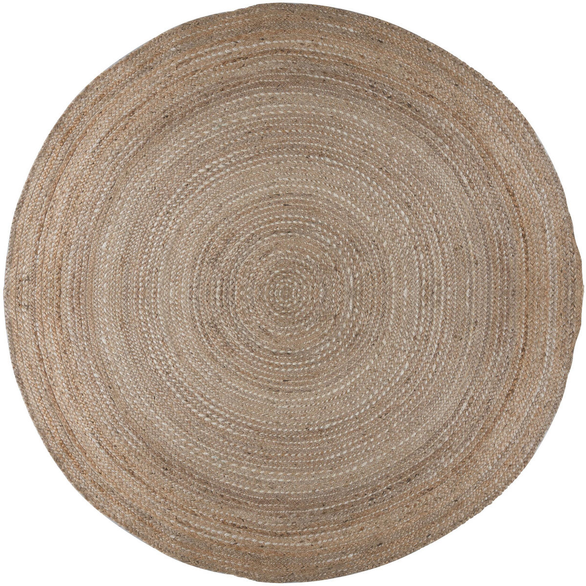 TEPPICH Jute in Naturtönen, handgewebt EDEN, Braun 133x133 cm - Braun, Naturmaterialien (133/133cm) - KADIMA DESIGN