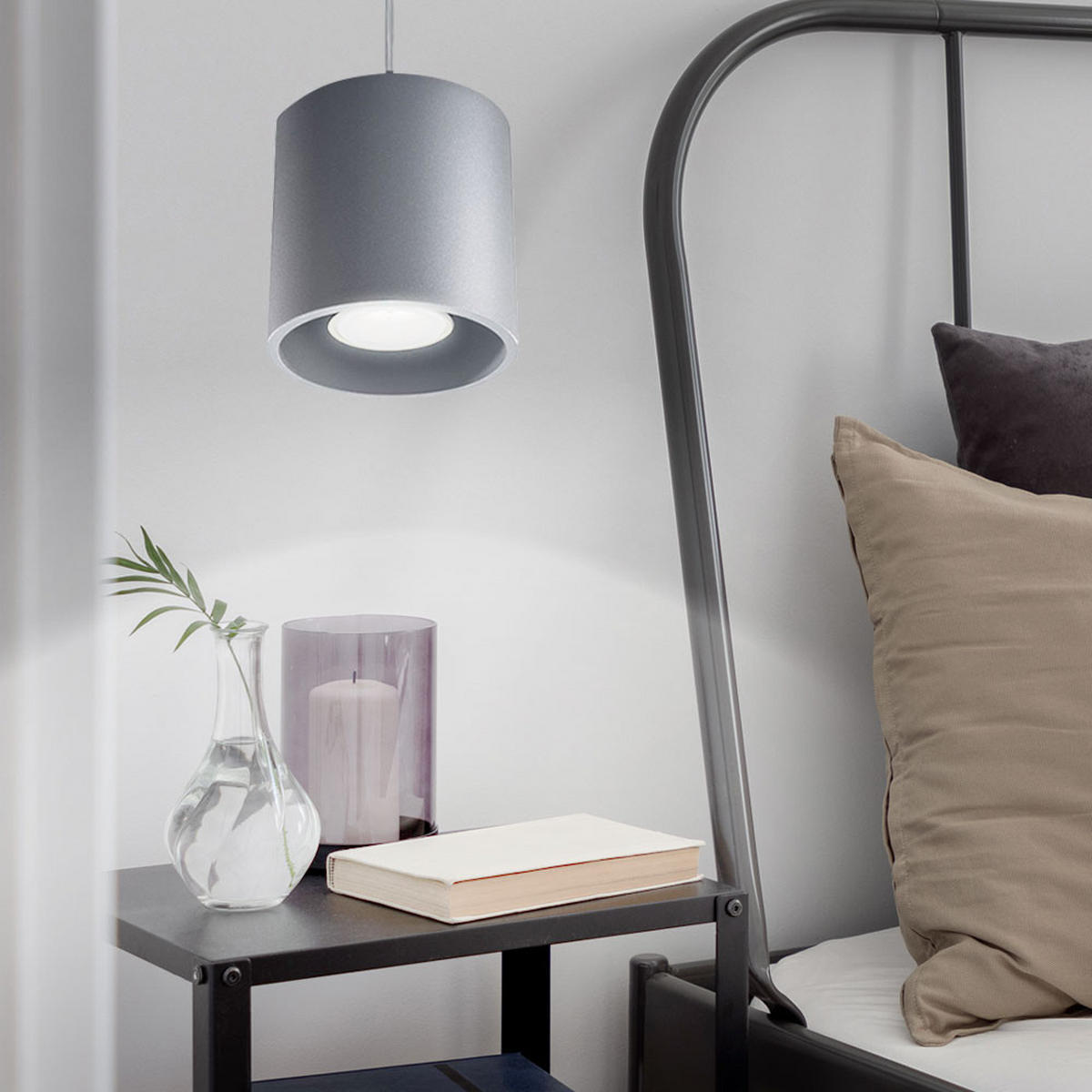 LED DECKENLEUCHTE Kunststoff Weiß - Grau, Metall (10/10/110cm)